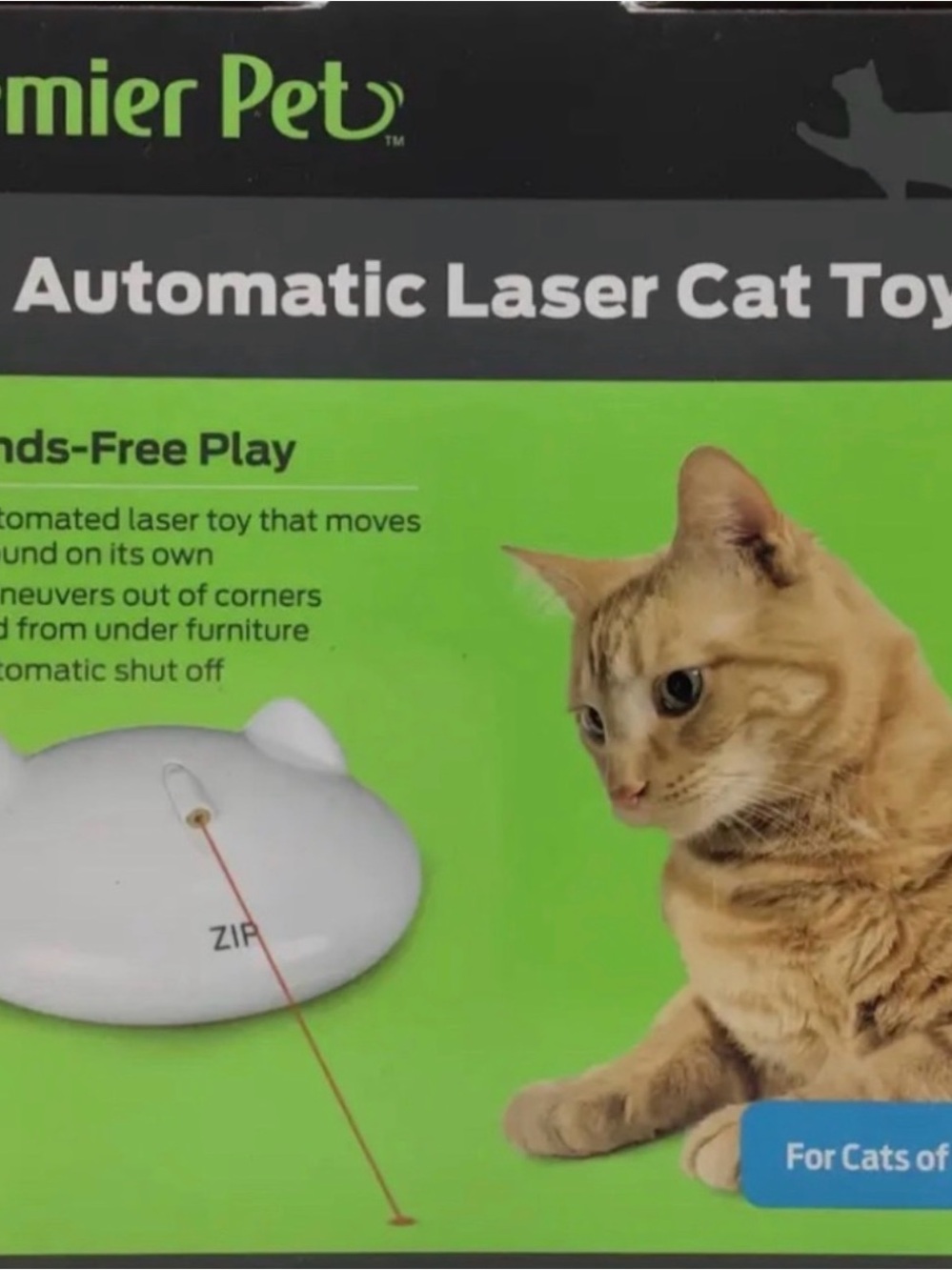 Premier Pet Zip Automatic Laser Cat Toy NIB